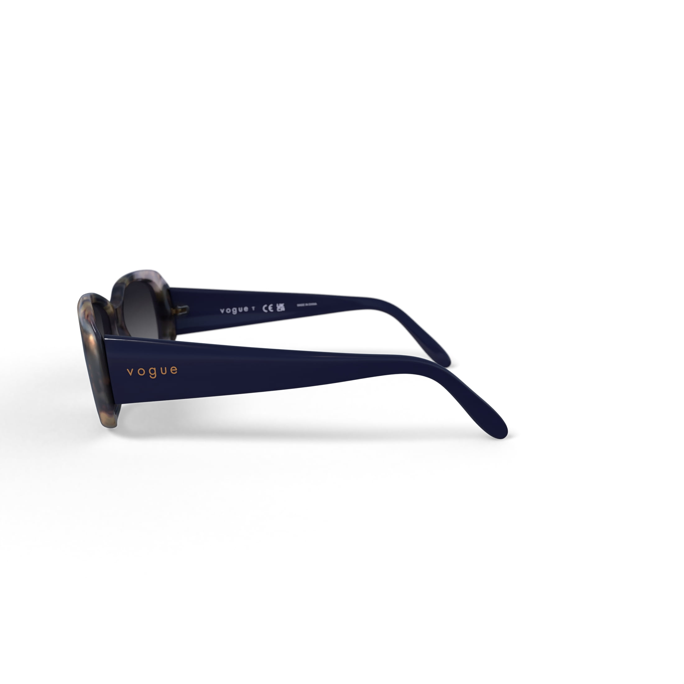 Vogue 55mm VO2606S Sunglasses, Top Blue/Tortoise with Violet Gradient Dark Grey Lenses