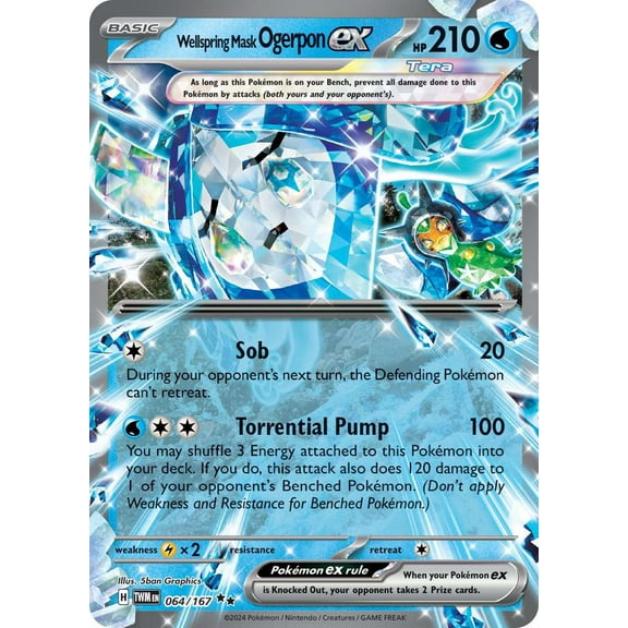 Pokemon Scarlet & Violet Twilight Masquerade Double Rare Wellspring Mask Ogerpon ex #64