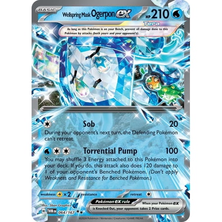 Pokemon Scarlet & Violet Twilight Masquerade Double Rare Wellspring Mask Ogerpon ex #64