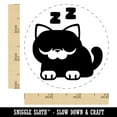 thumbnail image 2 of Round Cat Sleeping Self-Inking Rubber Stamp Ink Stamper - Purple Ink - Small 3/4 Inch, 2 of 7
