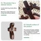 thumbnail image 3 of Wooden Cross My Heart from The Holy Land, Jesus Thumb Holding Cross, Anxiety Relief Comfort Cross for Clutching & Praying, Christian Gifts for Adults, 3 of 5