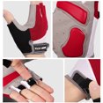 thumbnail image 4 of Mitaines de Vélo Sport Demi-Gants de Cyclisme Antichoc Portables Mitaines de Course, Rouge, L, 4 of 8