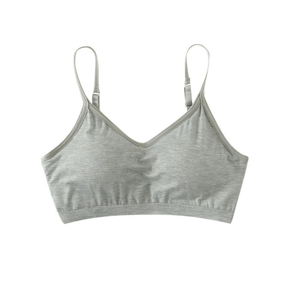 SMihono Everyday Basic Bra Comfort Cami Tank Bralettes for Women Adjustable Straps Bralette Padded Seamless Workout Bralette Gray XXL