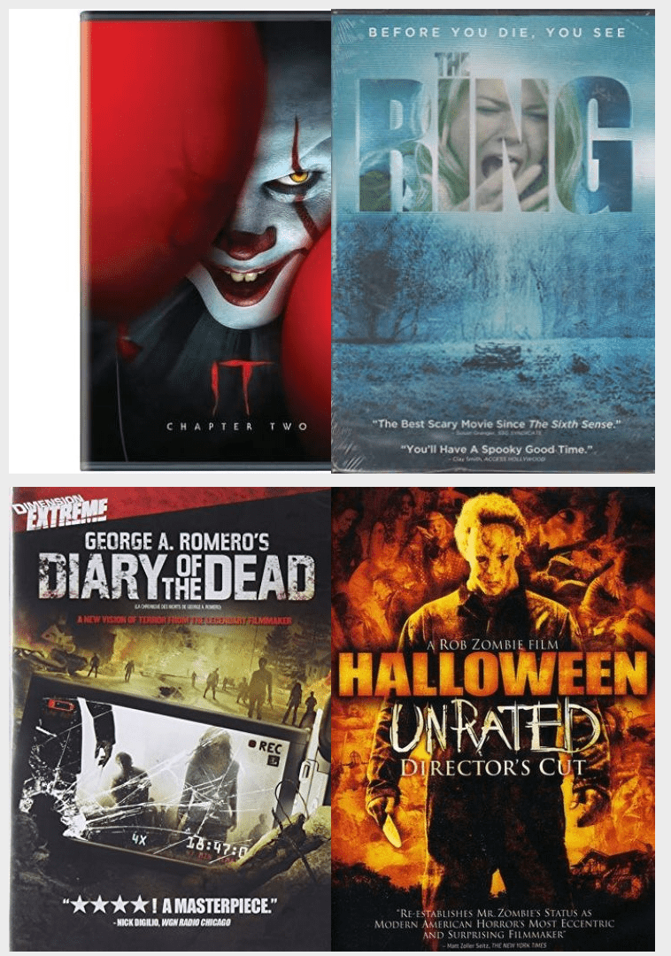 Conform Civic As Horror 4 Pack DVD Bundle: It Chapter Two, The Ring, Diary of the Dead,  Halloween Unrated Directors Cut - Walmart.com