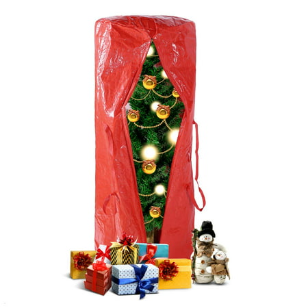 Ohuhu Christmas Tree Storage Bag For 5 Foot Tree or 9 Foot Disassembled Christmas Tree, Red (5.2 ...