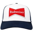 thumbnail image 2 of Budweiser 805243 Budweiser Bowtie Logo Snapback Trucker Hat, 2 of 5