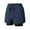 Navy, variant on Busydd Men's Shorts Plus Size Shorts S-4XL Summer Double Layer Gym Shorts Casual Oversized Solid Color Workout Shorts Elastic Waist Drawstring Running Shorts