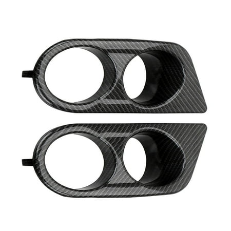 2x Dual Hole Fog Light Cover Vehicle Easy to Install Surround Air Duct Cover Carbon Fiber