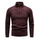 thumbnail image 5 of pstuiky manga larga para hombre, Suéter informal de manga larga con cuello alto y cremallera gruesa y sólida para hombre tops de invierno para hombre xxxl, 5 of 5