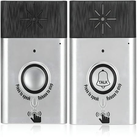 GJX Wireless Voice 2-Way Intercom Doorbell with Built-in Speaker, Home Security Access Control System with Long Standby Time, Door Chime