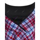 thumbnail image 3 of Tank Top de Falda de Talla Extra a Cuadros con Escote Pico Rosegal  Camisetas tallas grandes, 3 of 5