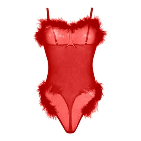 

Aayomet Lingerie For Women Sexy Naughty Play Lingerie for Women 4 Piece Lingerie Set with Garter Belt and Stockings Bra and Panty Sets Sexy Lace Bodydoll Lingerie Red S