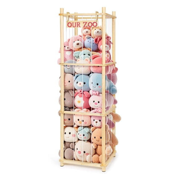 Organizador de madera de pino EULXSUD para peluches