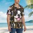 thumbnail image 6 of French Bulldog Men'S 3d Print Casual Button Down Shirts, Novelty Hawaiian Short Sleeves 3xl, 6 of 7