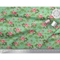 thumbnail image 2 of Soimoi Cotton Duck Fabric Leaves & Peony Floral Printed Craft Fabric by The Yard 42 Inch Wide, 2 of 3