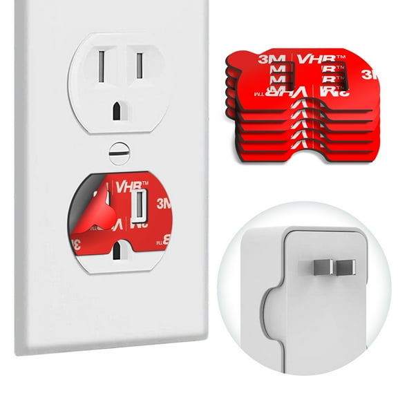 Sticky Adhesive for Loose Power Outlet/Wall Socket, 6Pcs Double Sided Sticker Compatible with 3rd/4th/5th Gen Wall Mount WiFi Home-Pod Mini Stand, 3M High-Bond Tape for Power Plug, Extender, Adapter