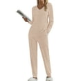 thumbnail image 4 of Fantaslook Womens Pajamas Sets Long Sleeve Shirts and Jogger Pants With Pockets Two Piece Lounge Sets Fall Oufits, 4 of 9