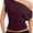 Burgundy, variant on Wrongduck Women's 2026 Off Shoulder Top Cinched Waist Cap Sleeve Tee Asymmetrical Neck Loose Fit Casual Summer Shirt