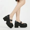 thumbnail image 6 of TUIBELYN 1 Pair of Sweet Style Shoes Student Shoes Fashion Round-toe Footwear (Black), 6 of 8