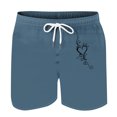 thumbnail image 3 of Mens Casual Pantalones Cortos en Forma de Corazón Impreso Cordón Bolsillo Playa, Poliéster Spandex para Primavera Verano Al Aire Libre Y Diario, 3 of 8