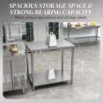 thumbnail image 4 of Stainless Steel Workbench - 35" x 24" Prep Table with Shelf | Silver Garage & Kitchen Work Table for Food Prep, Workshops & Bars, 4 of 7