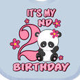 thumbnail image 4 of Inktastic It's My Second Birthday with Panda Bear Girls Baby Bib, 4 of 4