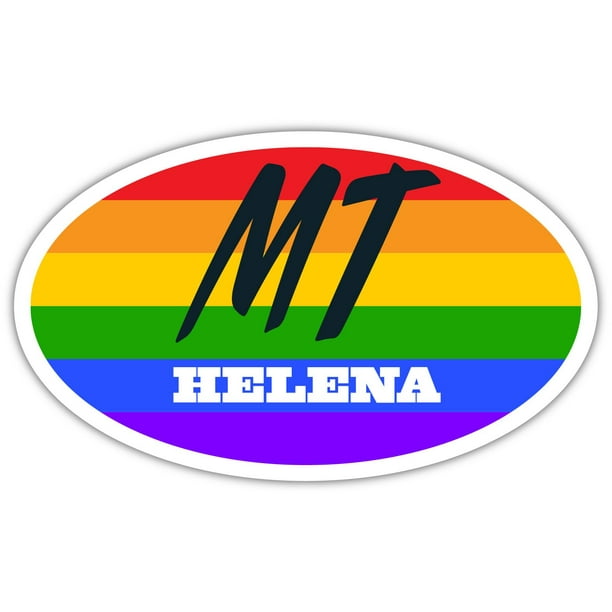 Helena MT Montana Lewis and Clark County Rainbow Pride Flag 6 Stripes