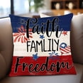 thumbnail image 6 of Qocolhg Independence Day Pillow Covers 18x18 inch, Red White and Blue Star Stripes American Flag Throw Pillows Patriotic Decor Memorial Day Pillowcase Outdoor Decorations Linen Cushion Case for Home, 6 of 6