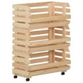 thumbnail image 1 of vidaXL Vegetable Trolley 57x30x80 cm Solid Pinewood, 1 of 5