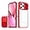 Red, variant on Sliding Window Clear Resin Phone Case for iPhone X XS XR SE 8 7 Plus Max, Transparent Lens Protective Pop Back Cover, Shockproof and Drop-Proof Shell(Red,7/8 Plus)