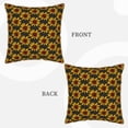 thumbnail image 3 of Fotbe Beautiful Sunflower Pattern Velvet Decorative Throw Pillow Covers with Elegant Piping, Soft Plush Cushion Cover for Sofa, Bed, Car, Office-20"x20", 3 of 8