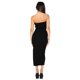thumbnail image 5 of VISgogo Vestido sin hombros para mujer, sin mangas, sin tirantes, de color sólido, con abertura alta, plisado, ajustado, ropa informal de una pieza VISgogo moda, 5 of 6