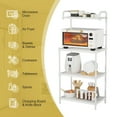 thumbnail image 6 of Costway 4-Tier Baker's Rack Microwave Oven Rack Shelves Kitchen Storage Organizer Iron White, 6 of 12
