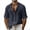 Navy, variant on Mens Button Down Shirt Casual Half Sleeve Collared Tops Loose Fit Pleated Vacation Beach Tees Men's Clothing