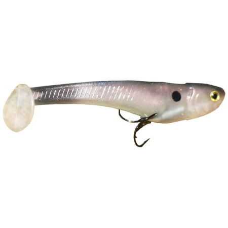 Big Bite Baits B5 Line Thru 5 inch Paddle Tail Swimbait Pearly Shad