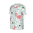 thumbnail image 6 of Fotbe Cute Flamingo Baseball Jersey Shirt for Men and Women, Casual Short Sleeves Button Down T-Shirt-Medium, 6 of 9