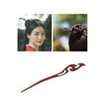 thumbnail image 3 of 7 Pack Vintage Retro Handmade Ancient Chinese Japanese Brown Wooden Hair Sticks Chopsticks Hair Pins Picks Wood Sandalwood Carved Smooth Long Horn Fork Pen Hairpins Clips for Bun Chignon Holder, 3 of 4