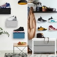 thumbnail image 4 of Phenofice 6Pcs Acrylic Floating Shoe Rack Transparent Wall Mounted Shoe Display Shelves with Mounting Hardware, 4 of 8