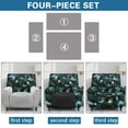 thumbnail image 5 of SCRAWLGOD Butterfly Leaf Print Recliner Covers 4 Pieces Recliner Slipcovers Furniture Protector Dog Couch Recliner Cover with Pocket Washable Reclining Chair Protector for Pets, 5 of 7