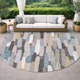 thumbnail image 3 of Addison Rugs Chantille Indoor/Outdoor Transitional Modern Gray Machine Washable Round Rug, 8' x 8', 3 of 8