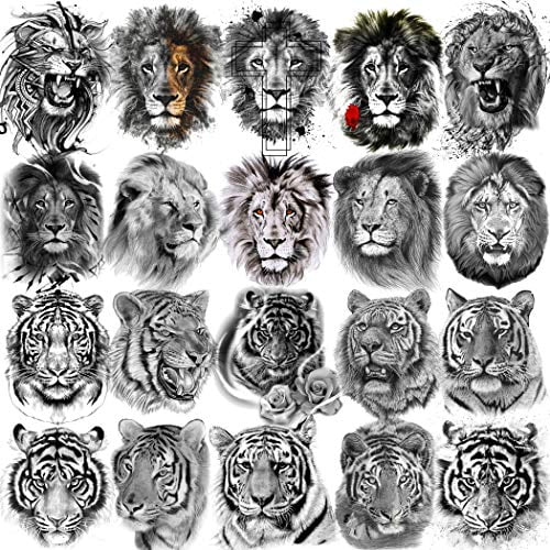 10 Sheets Fanrui Cool Tiger Face Temporary Tattoos For Women Men Adult Kids Hand Arm Waterproof Realistic Lion King Fake Tattoo Temporary Halloween Party Tatto Sticker Temp Tatoos Black Animal Cross 10 Sheets Fanrui Cool Tiger Face Temporary Tattoos For Women Men Adult Kids Hand Arm Waterproof Realistic Lion King Fake Tattoo Temporary Halloween Party Tatto Sticker Temp Tatoos Black Animal Cross