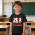 thumbnail image 2 of 100 Days of School Shirt for Boys Baseball Design Tshirt 100% Cotton 3-10 Year Olds Comfortable Casual 100th Day Top Black,Size 4 T, 2 of 9