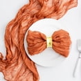 thumbnail image 4 of Paquete de 100 servilletas de gasa naranja de 21x21 pulgadas, juego de 100 servilletas de tela naranja lavables para cena y mesa, para boda, nupcial, baby shower, rústico, bohemio, gasa de algodón, 4 of 4
