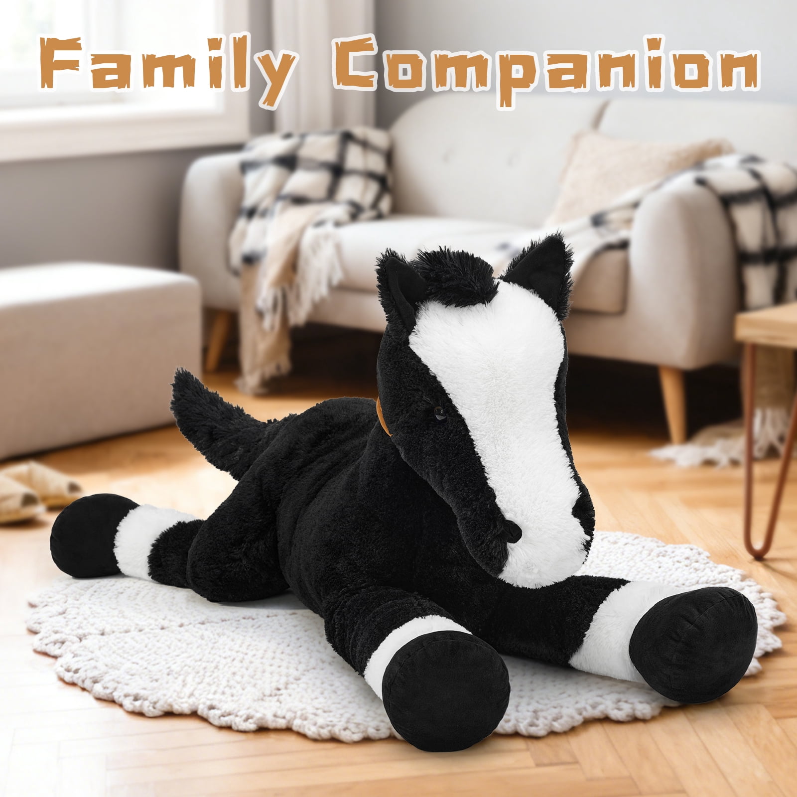 MaoGoLan 47" Giant Horse Stuffed Animal Large Stuffed Horse Plush Toy