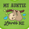 thumbnail image 4 of Inktastic My Auntie Loves Me with Sloth and Hearts Boys or Girls Baby Bib, 4 of 4