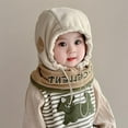 thumbnail image 6 of AWZXDE Childrens Winter Hats Windproof Ear Cover Thickened Integrated Hat Scarf And Piece One Body Wool Warm Cap Beige, 6 of 9