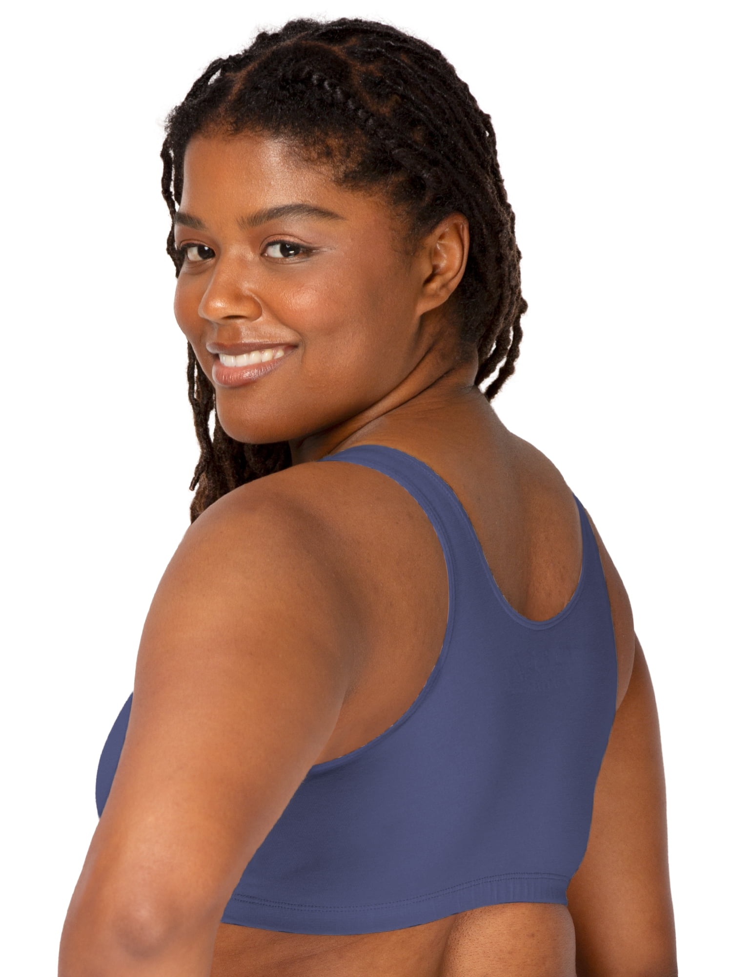 Fruit of the Loom Women's Tank Style Cotton Sports Bra, 3-Pack, Style- 9012