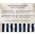thumbnail image 5 of Soimoi Cotton Canvas | 56" Wide, Sold By 2 Yard | Stripe Print - Blue | Durable Medium Weight Fabric for Bags, Curtains, Crafts & Dcor, 5 of 7
