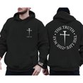 thumbnail image 4 of The Way The Truth Double Sided Hoodie – Christian Catholic Faith Hoodie, Inspirational Bible Verse Sweatshirt, Religious Gift, 4 of 7