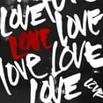 thumbnail image 3 of OnRei 12x12 Black Modern Framed Museum Art Print Titled - Love Love Love, 3 of 5